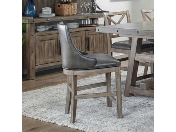 Lodge Dining Swivel Counter Sling Chair (2/ctn Sold In Pairs) Chairs & Benches Brown