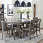 Lodge Dining Dining Counter Height Table 86 In. X 42 In. To 110 In, (24 In Butterfly Leaf) Dining Tables Brown 13