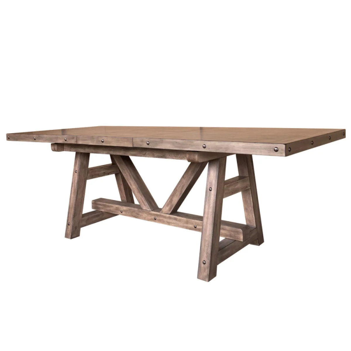 Lodge Dining Dining Counter Height Table 86 In. X 42 In. To 110 In, (24 In Butterfly Leaf) Dining Tables Brown 8