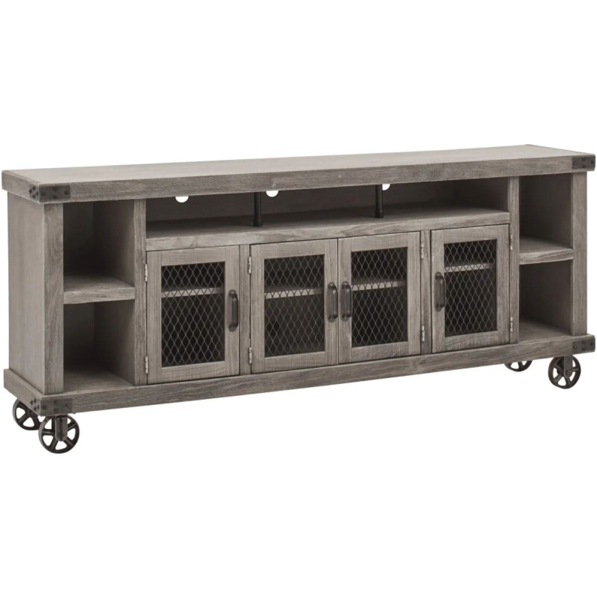 Industrial 84″ Console Entertainment Stands Aspen Home 11