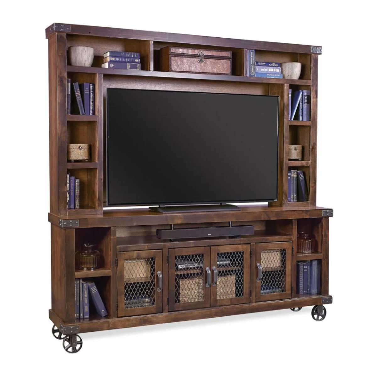 Industrial Hutch Entertainment Stands Aspen Home 6