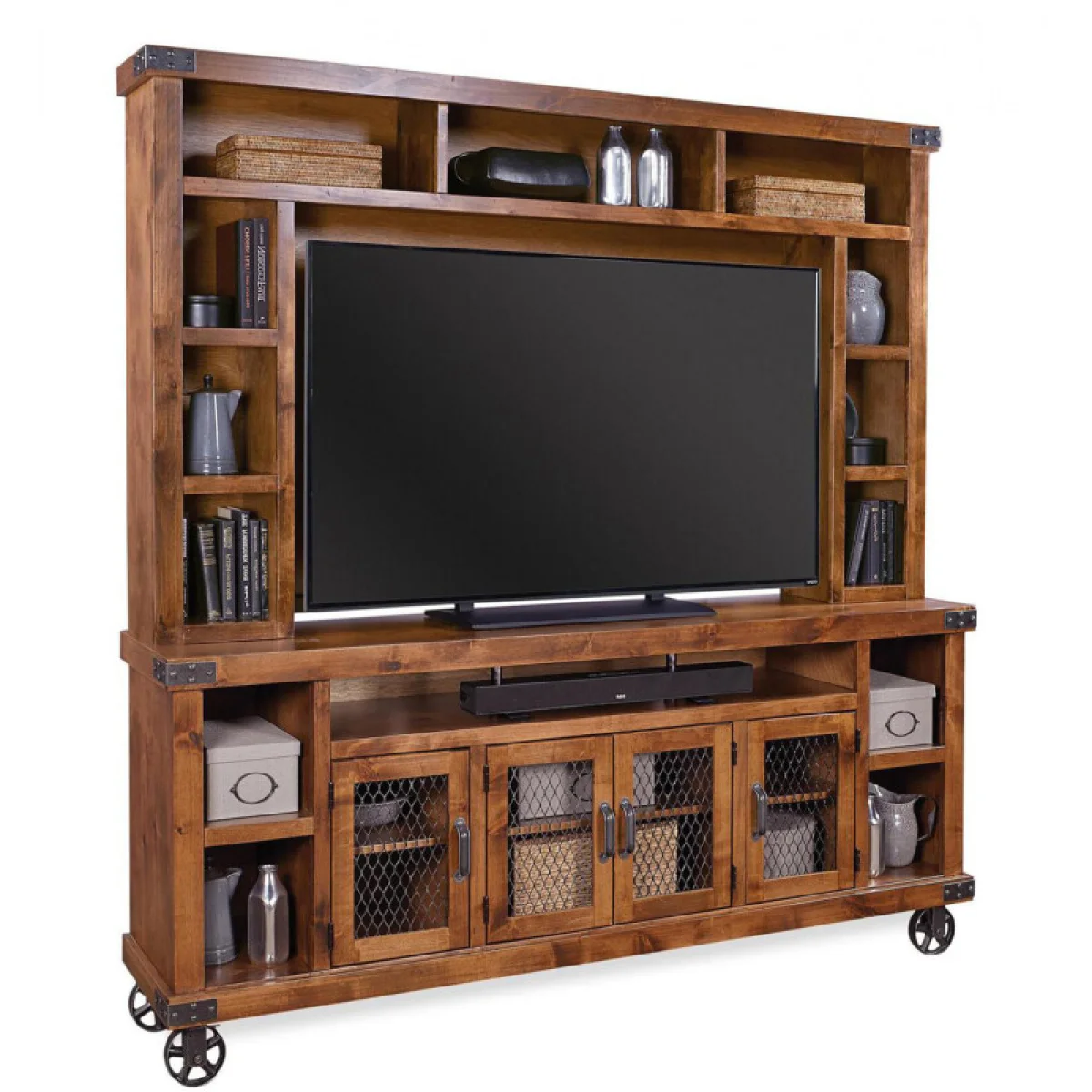 Industrial Hutch Entertainment Stands Aspen Home 4