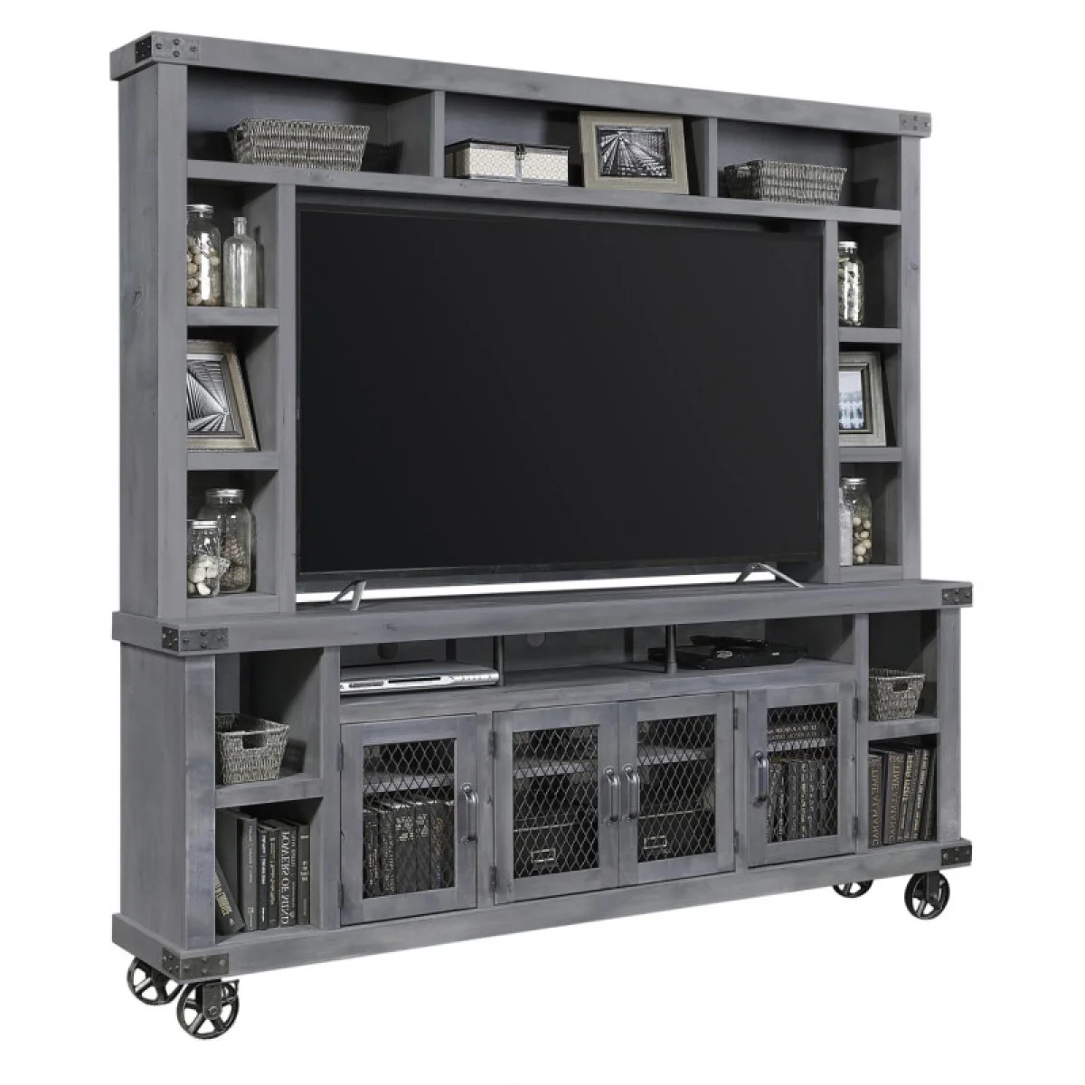Industrial Hutch Entertainment Stands Aspen Home 7