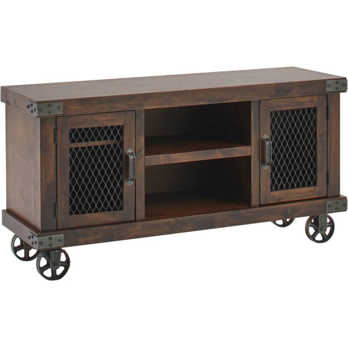 Industrial 55″ Console DN1055-FRT Entertainment Stands Aspen Home 13