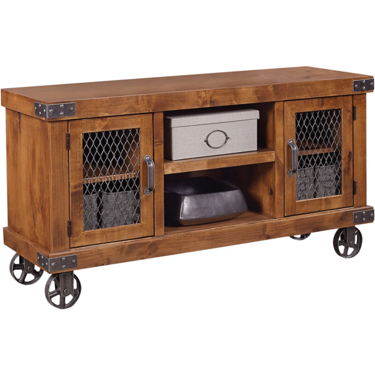 Industrial 55″ Console Entertainment Stands Aspen Home 11