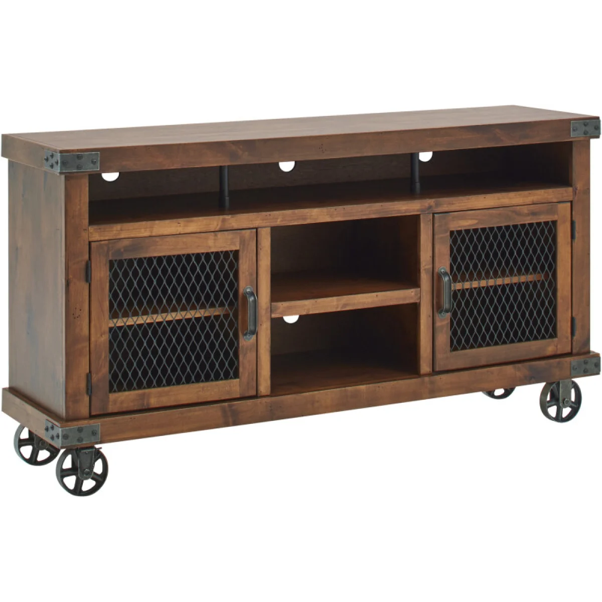 Industrial 65″ Console DN1065-FRT Entertainment Stands Aspen Home 4