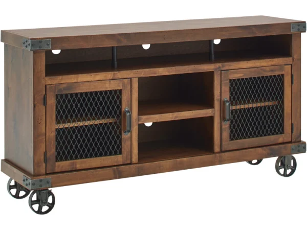 Industrial 65″ Console Entertainment Stands Aspen Home