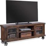 Industrial 74″ Console DN1074-FRT Entertainment Stands Aspen Home 19