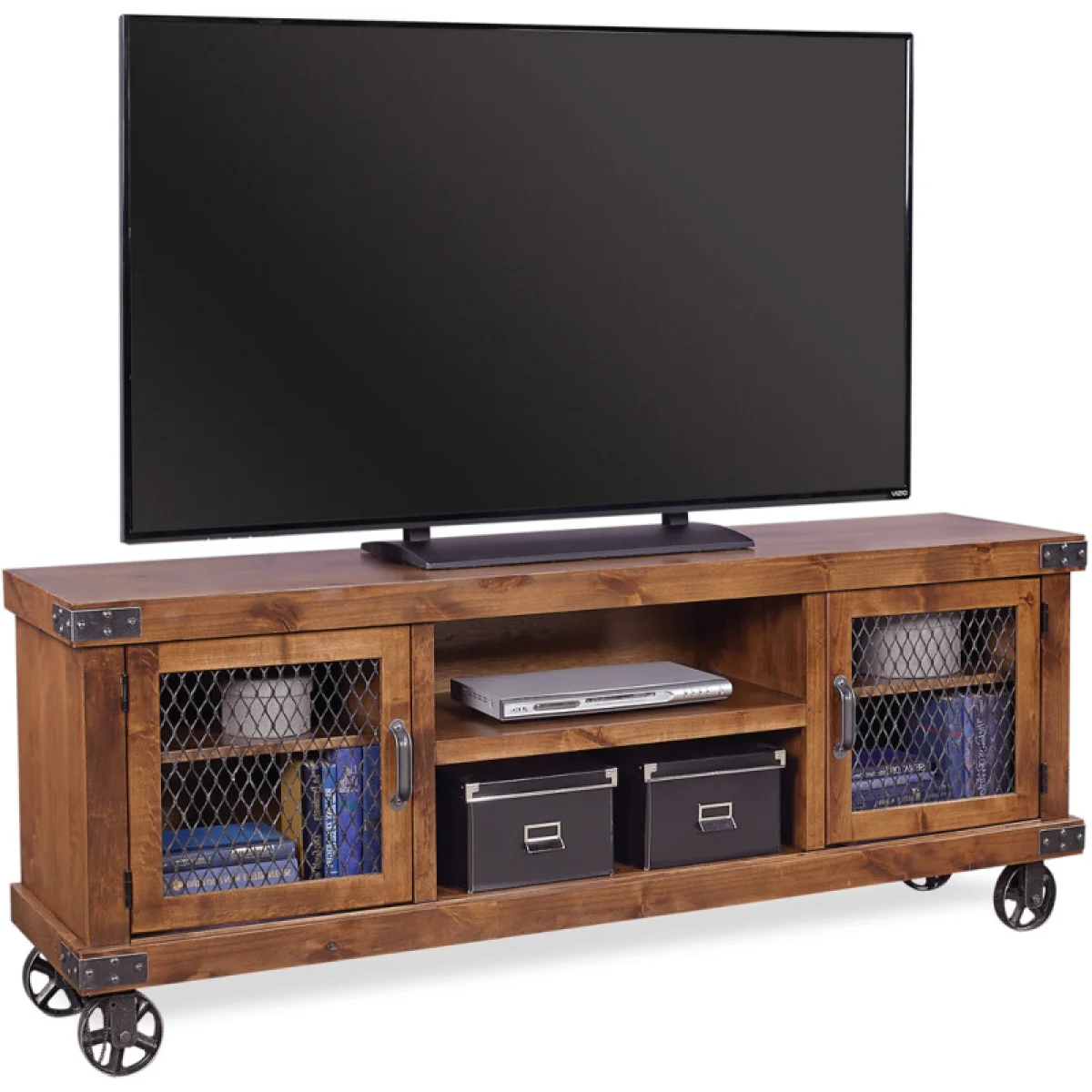 Industrial 74″ Console Entertainment Stands Aspen Home 7