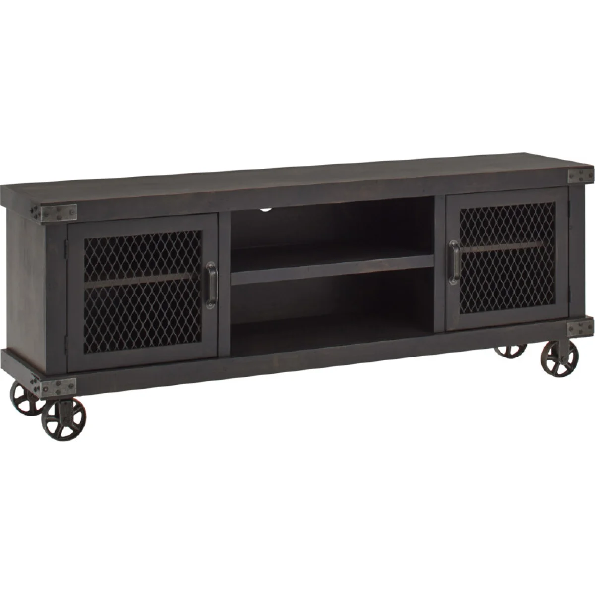 Industrial 74″ Console Entertainment Stands Aspen Home 4