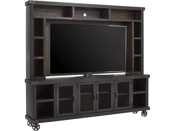 Industrial 96″ Hutch Entertainment Stands Aspen Home