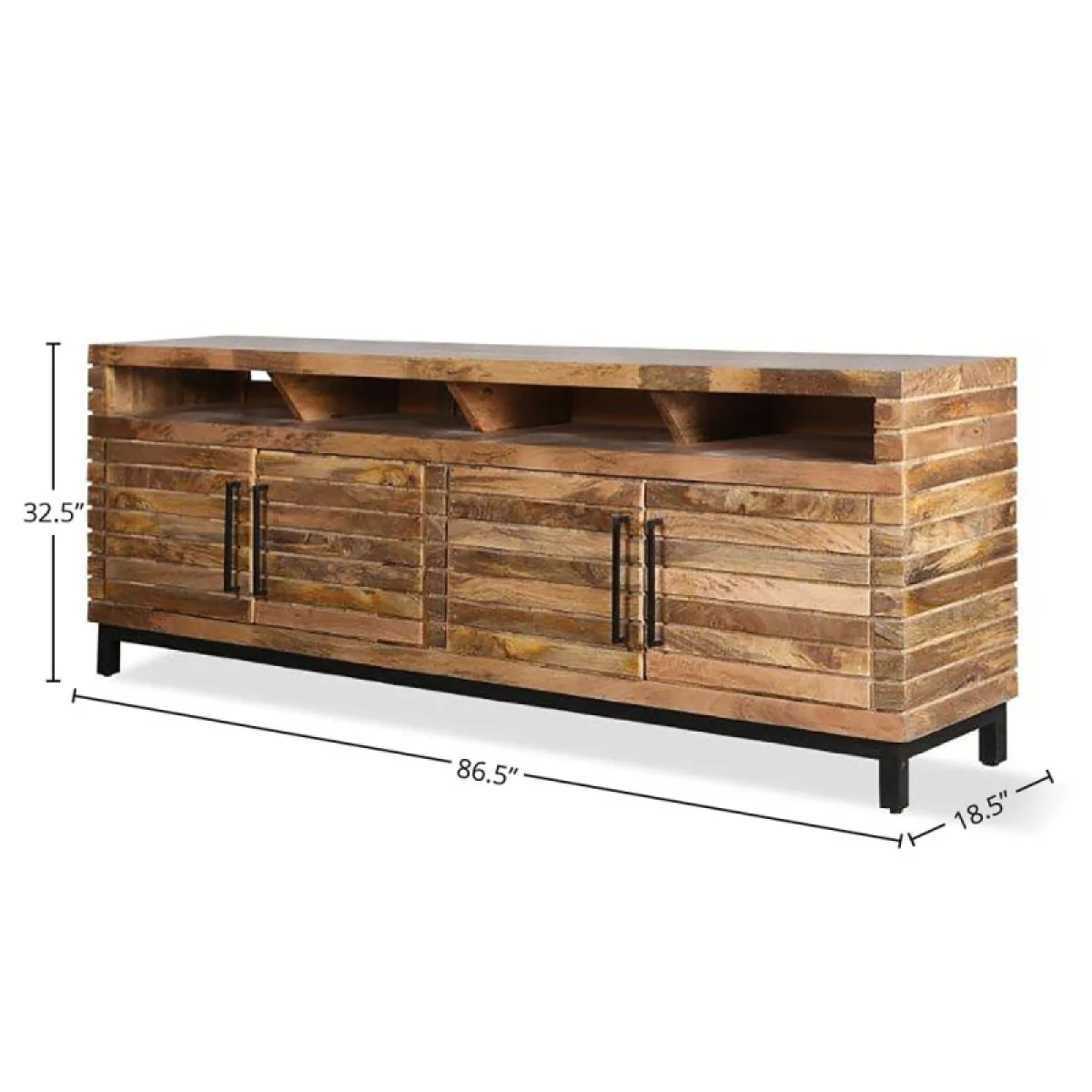 Crossings Downtown 86 In. Tv Console Entertainment Stands Amber 9
