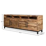 Crossings Downtown 86 In. Tv Console Entertainment Stands Amber 15