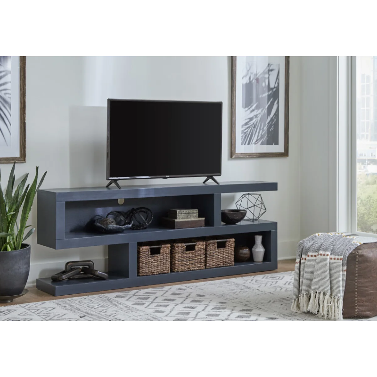 Mackenzie 74″ S Console Table DPP975-SBR Entertainment Stands Aspen Home 6