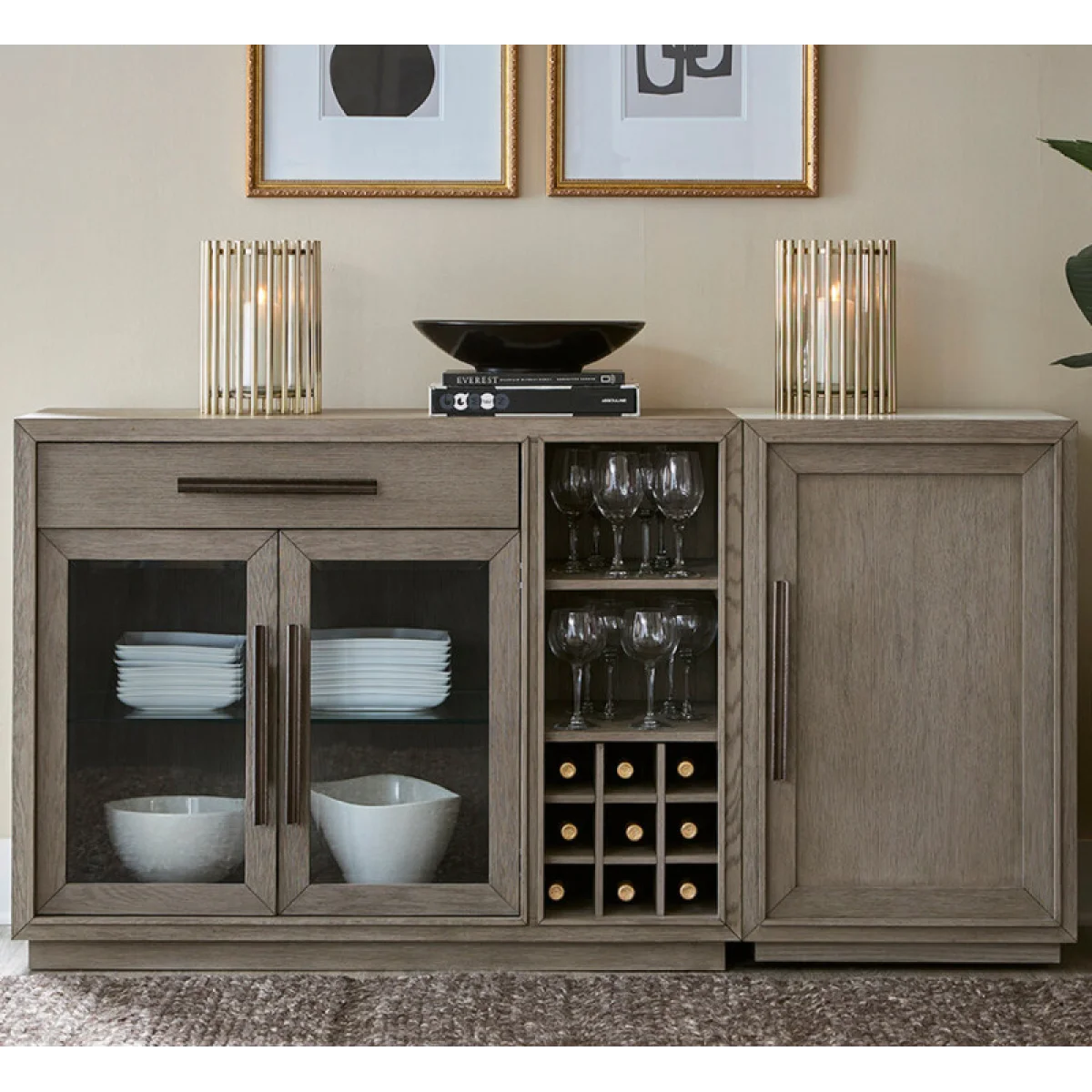 Pure Modern Dining Multi-functional Server W/bar Cabinet Bar Furniture Bar Furniture 6