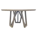Pure Modern Dining 60 In. Round Table W/ Wood Base Dining Tables Dining Tables 13