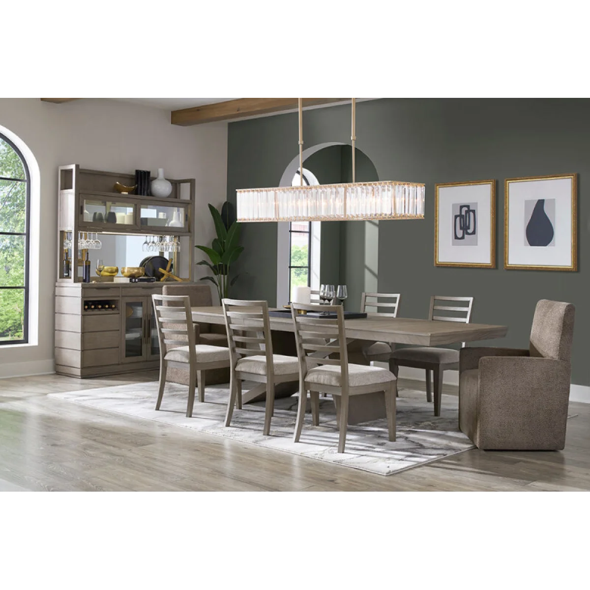 Pure Modern Dining 2 Pc. 66 In. Buffet / Open Hutch Desks Desks 7