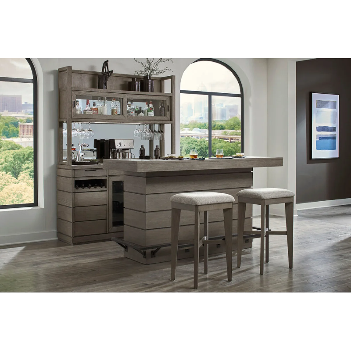 Pure Modern Dining Bar Complete 78 In. Bar Furniture Bar Furniture 8