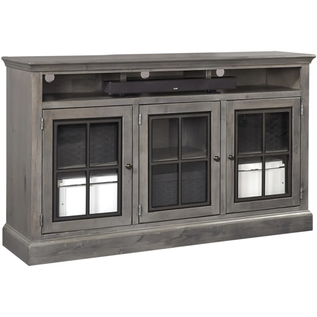Churchill 66″ Highboy Console W/ 3 Doors Entertainment Stands Aspen Home 4