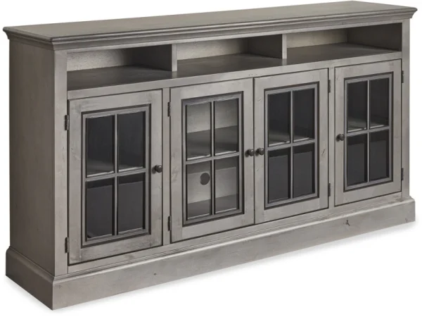 Churchill 73" Highboy Console W/ 4 Doors DR1255-GRY - Image 6