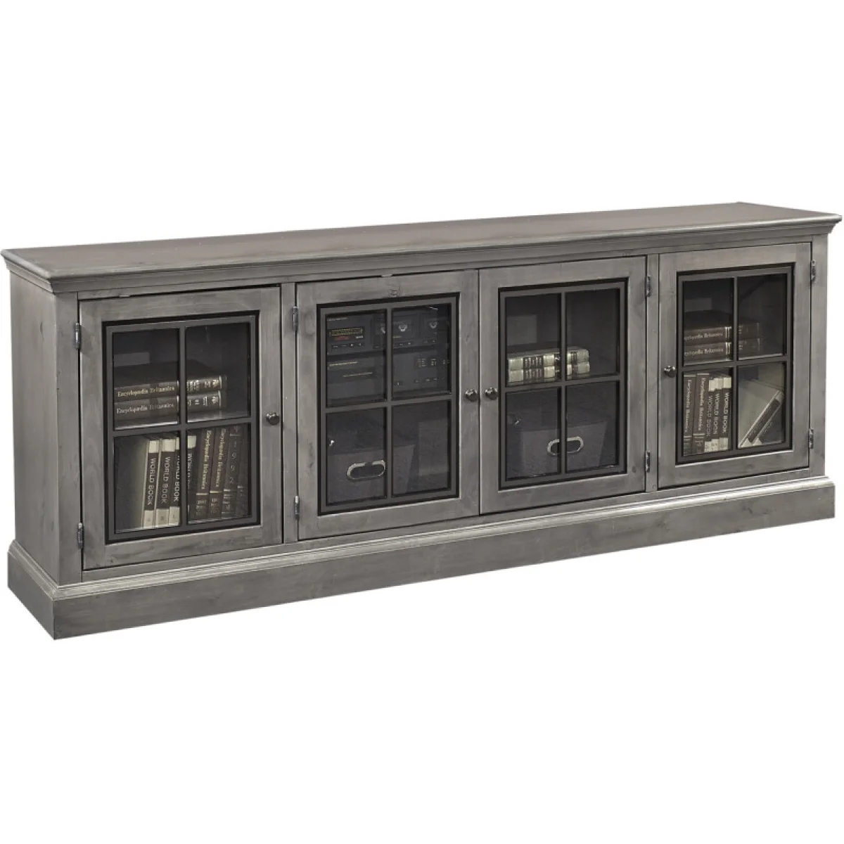 Churchill 84″ Console W/ 4 Doors DR1260-GRY Entertainment Stands Aspen Home 4