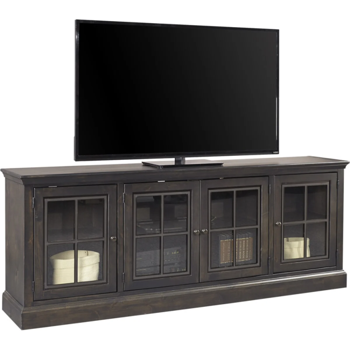Churchill 84″ Console W/ 4 Doors DR1260-GRY Entertainment Stands Aspen Home 7