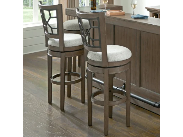 Sundance Dining – Sandstone Swivel Bar Stool Grid Back Barstools Barstools