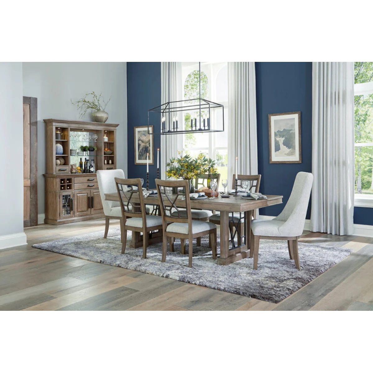 Sundance – Sandstone 2pc 66 In. Buffet / Bar Display Hutch With Quartz Insert Dining Dining Storage Brown 7