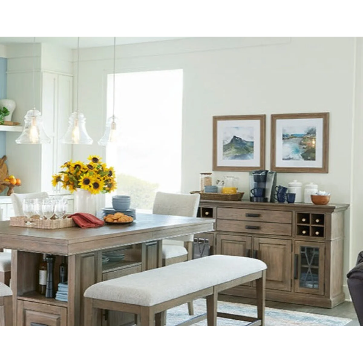 Sundance Dining – Sandstone Buffet Server 66 In. X 19 In. Dining Storage Brown 8