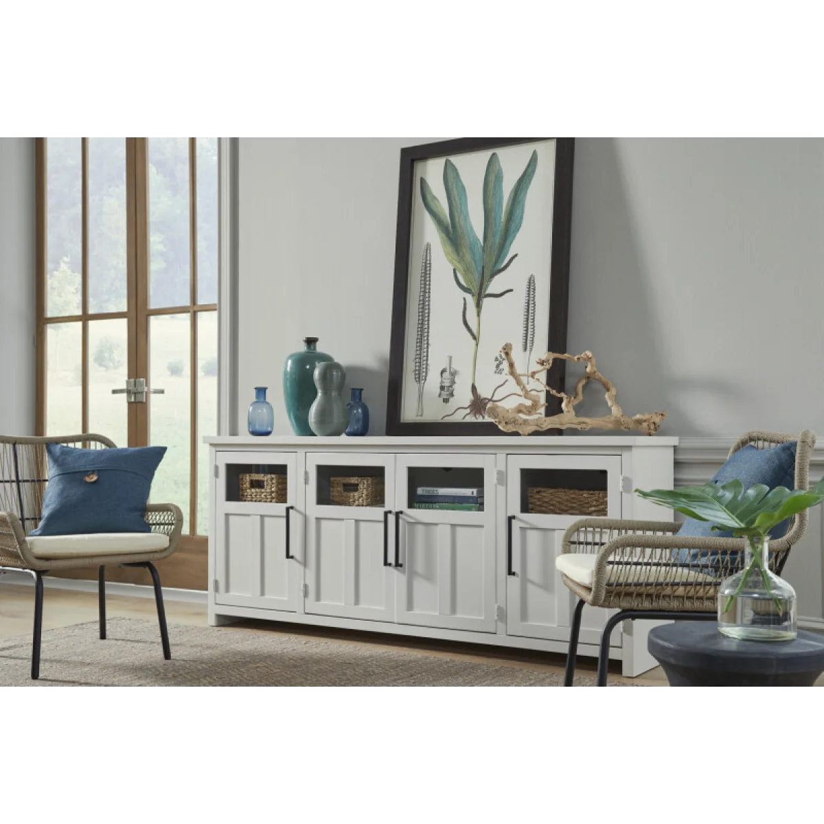 Finnegan 78″ Console W/ 4 Doors Entertainment Stands Aspen Home 7