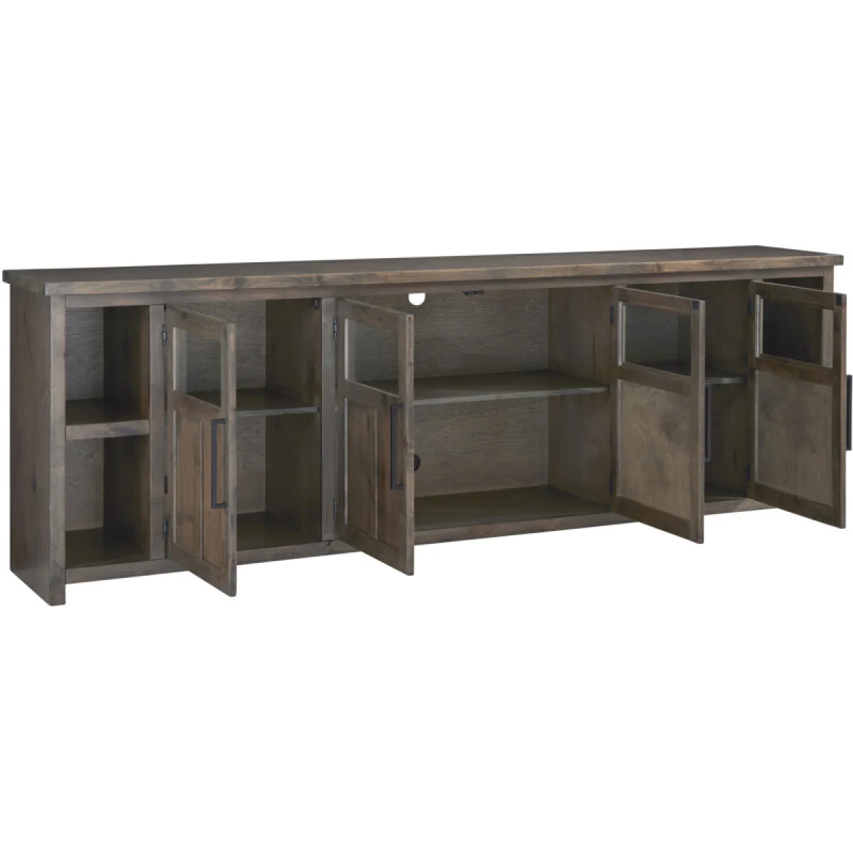 Finnegan 98″ Console W/ 4 Doors DTT1270-SBR Entertainment Stands Aspen Home 7