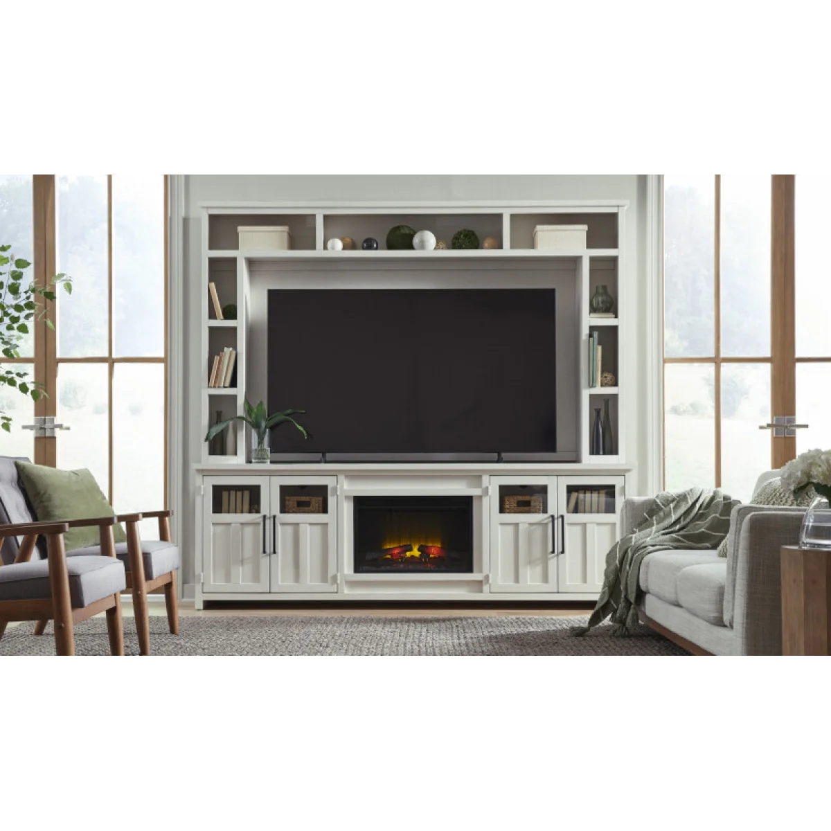 Finnegan 98″ Fireplace Console & Hutch DTTHEGRP2 Fireplaces Aspen Home 6