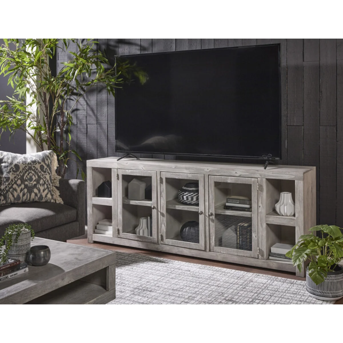 Avery Loft 84″ Console W/ 3 Doors DY1263-GHT Entertainment Stands Aspen Home 8