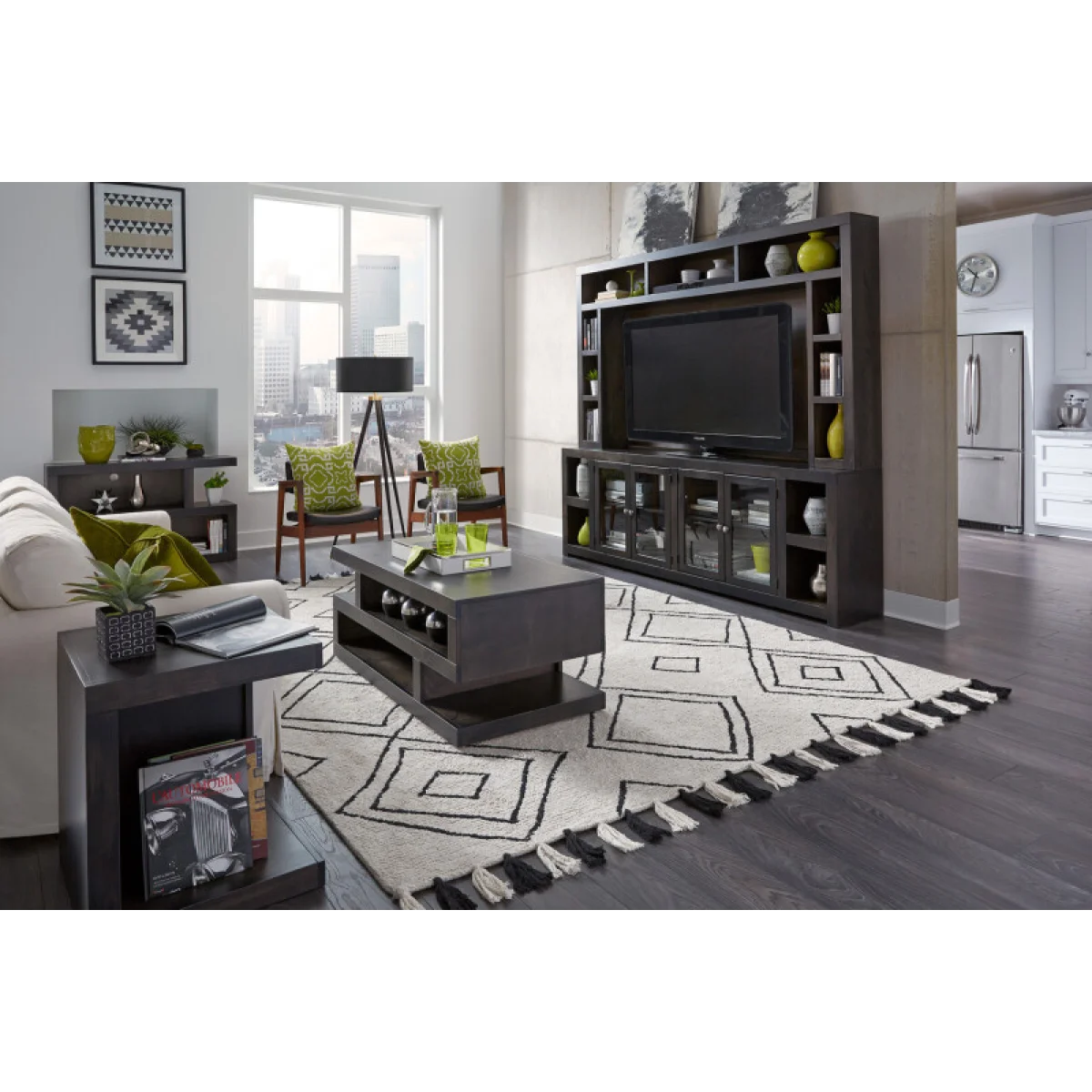Avery Loft 97″ Console & Hutch DY2GROUP Entertainment Stands Aspen Home 6