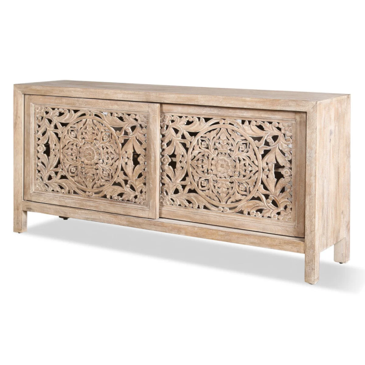 Crossings Eden 68 In. Tv Console Entertainment Stands Cream 7