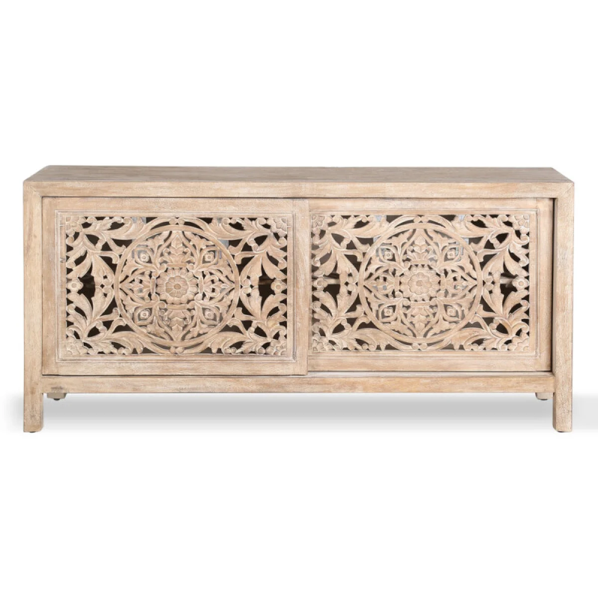 Crossings Eden 68 In. Tv Console Entertainment Stands Cream 9