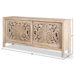 Crossings Eden 68 In. Tv Console Entertainment Stands Cream 23