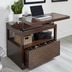 Elevation Functional File With Lift Top Office Storage Brown 20