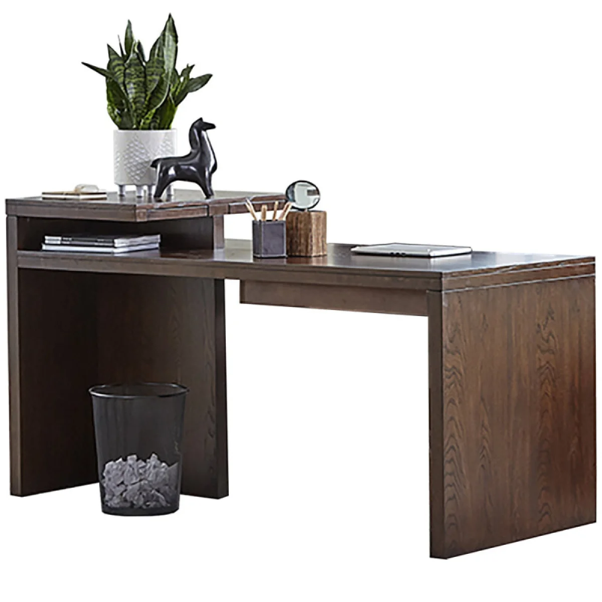 Elevation 66 In. Writing Desk Desks Brown 6