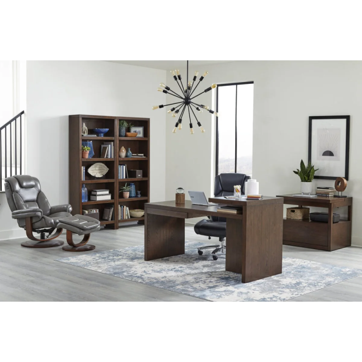 Elevation 66 In. Writing Desk Desks Brown 9