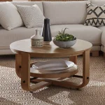 Escape Round Cocktail Table With Shelf Cocktail & Coffee Tables Brown 14