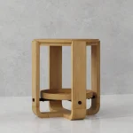 Escape Round End Table With Shelf End tables Brown 25