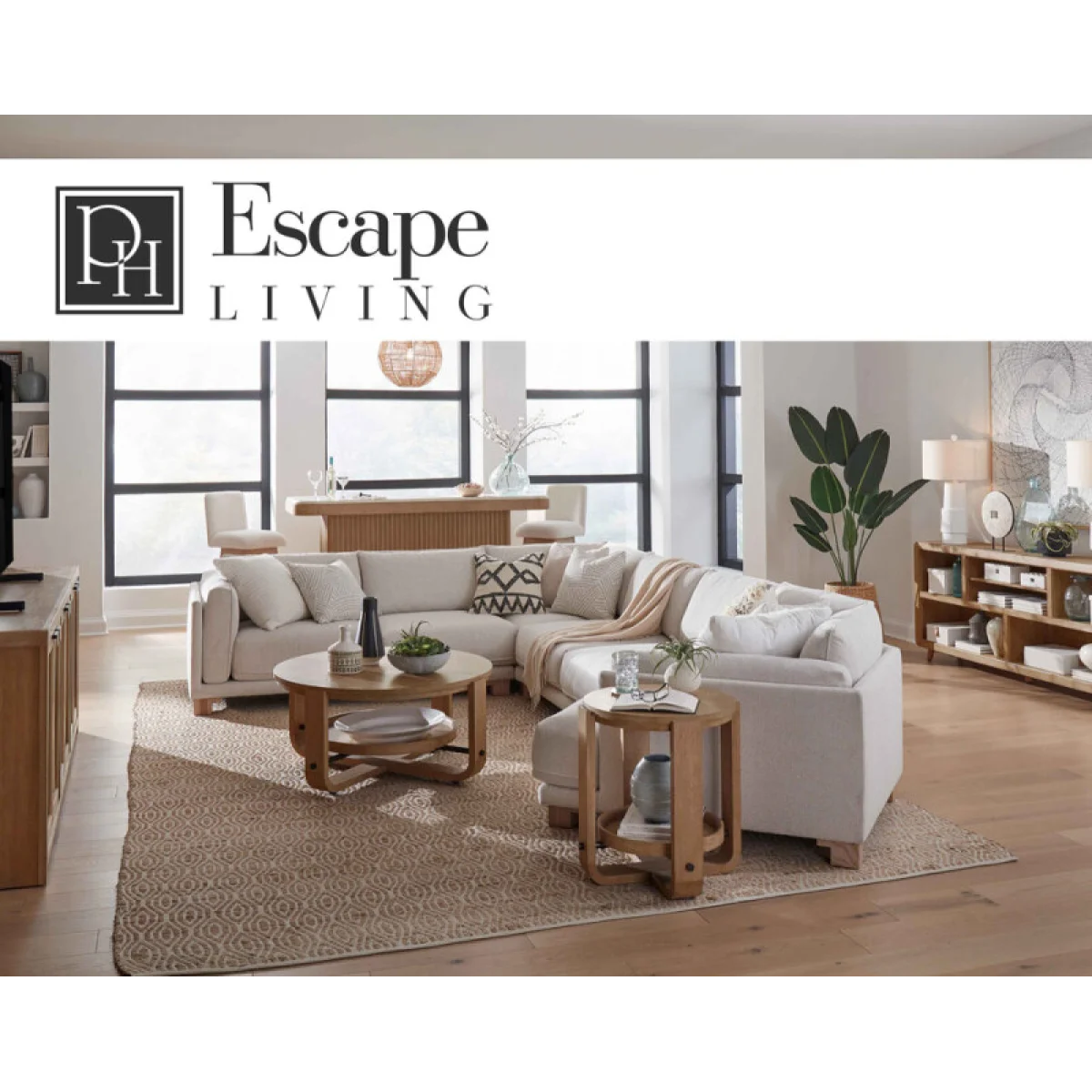 Escape 72″ Open Multi-purpose Console Entertainment Stands Brown 8