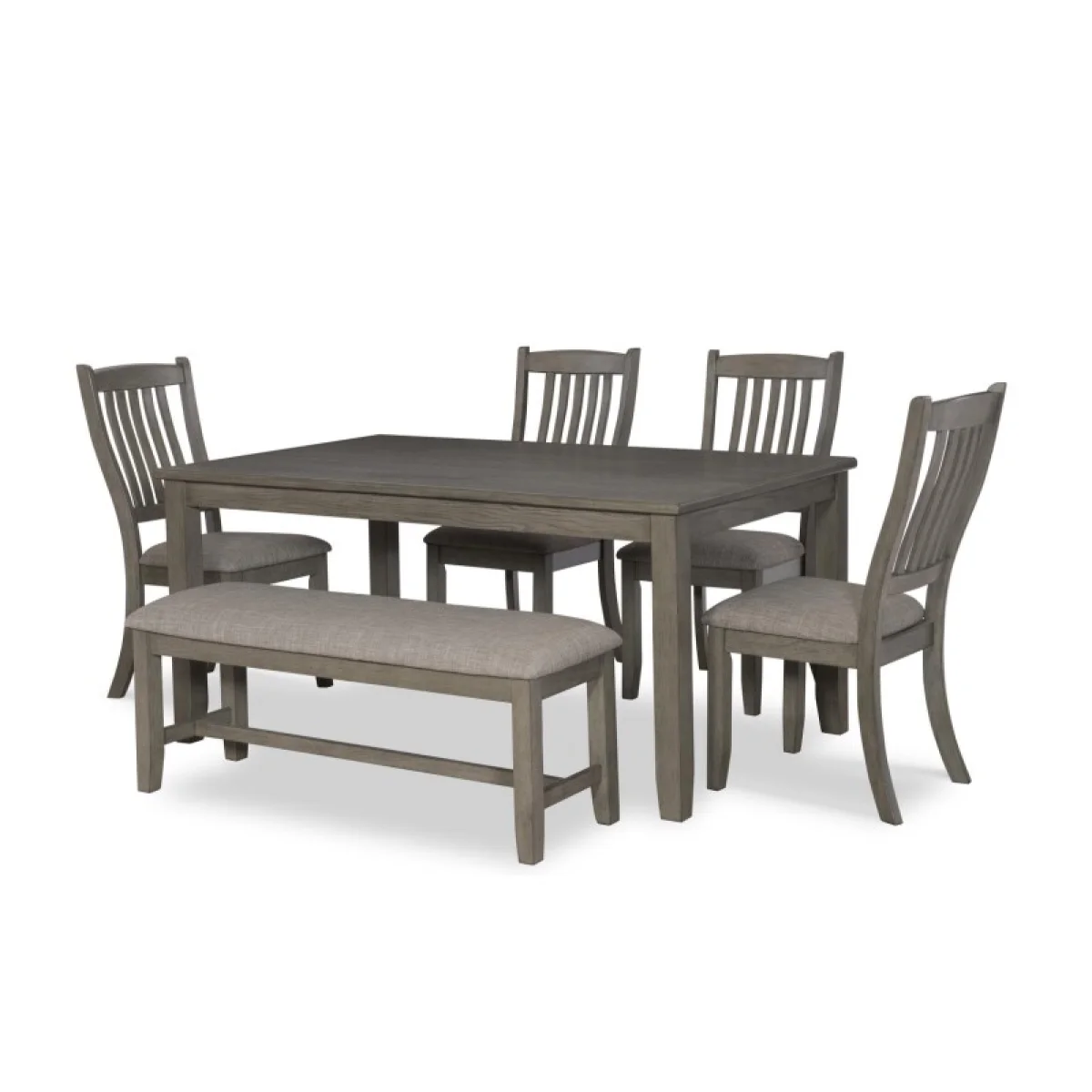 Gray Farmhouse Dining Chair Chairs & Benches Brown 9