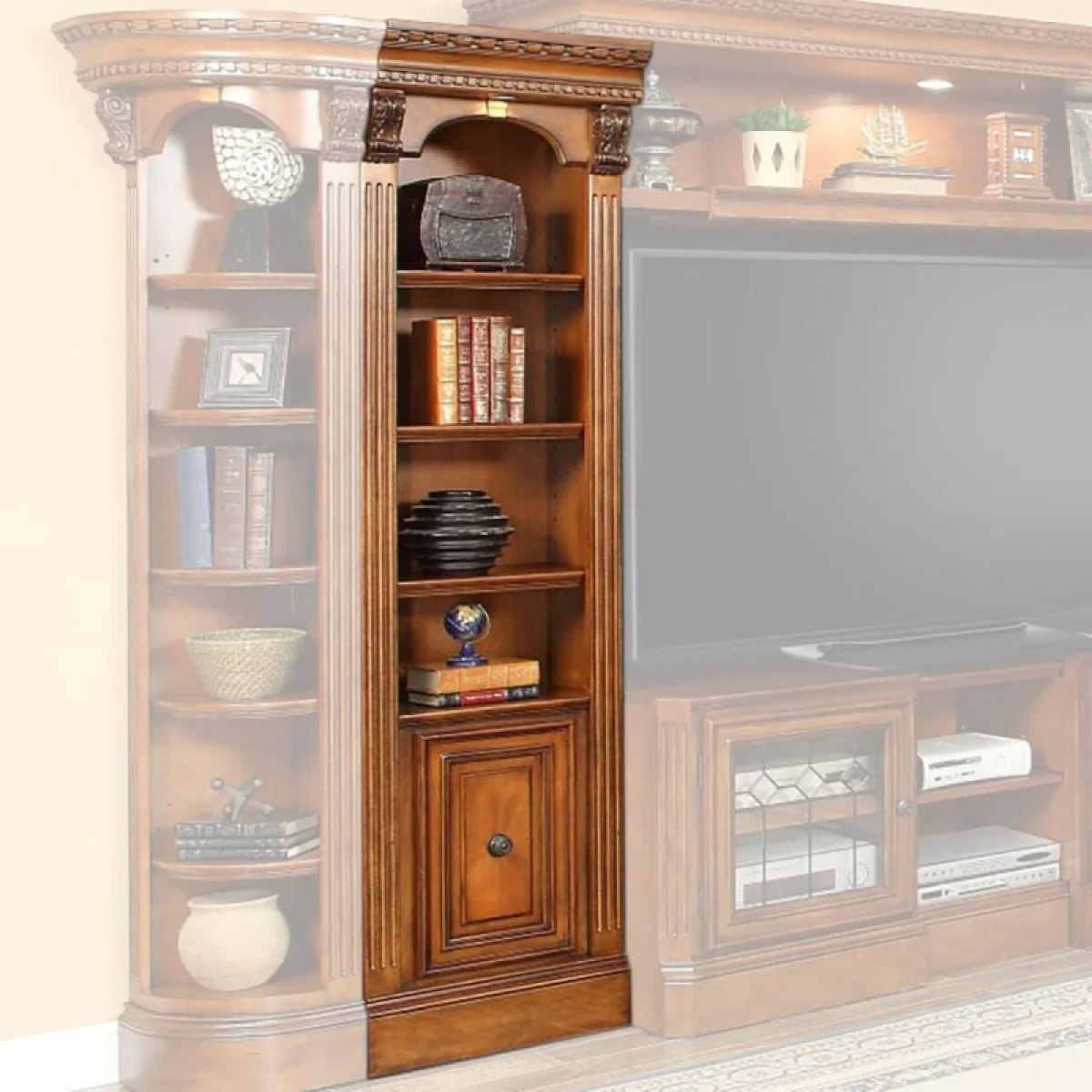 Huntington 21 In. Open Top Bookcase Bookcases Antique Vintage Pecan 6