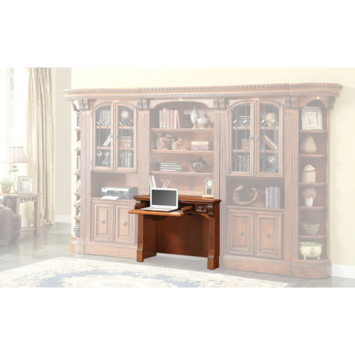 Huntington Library Desk Desks Antique Vintage Pecan 6