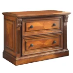 Huntington 2 Drawer Lateral File Office Storage Antique Vintage Pecan 12