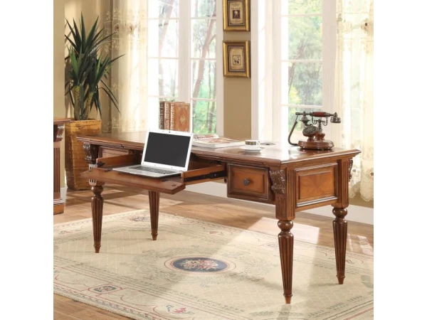 Huntington Double Pedestal Executive Desk Desks Antique Vintage Pecan 19