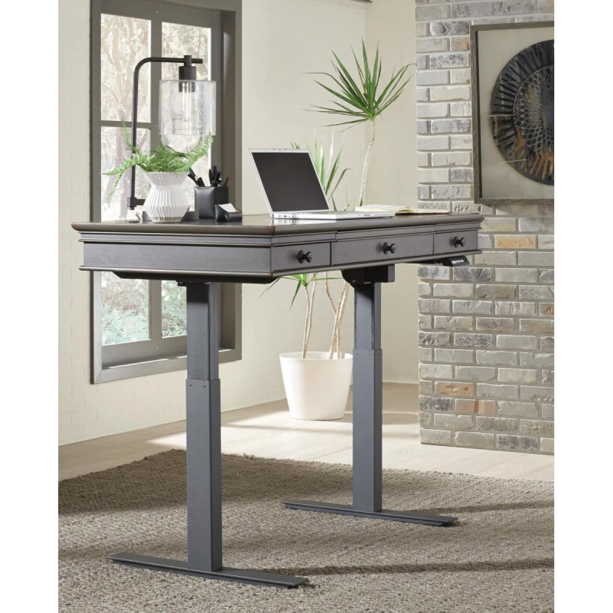 Oxford 60″ Adj. Lift Desk Top (for Iuab-301-2) I07-360T-PEP Desks Aspen Home 9