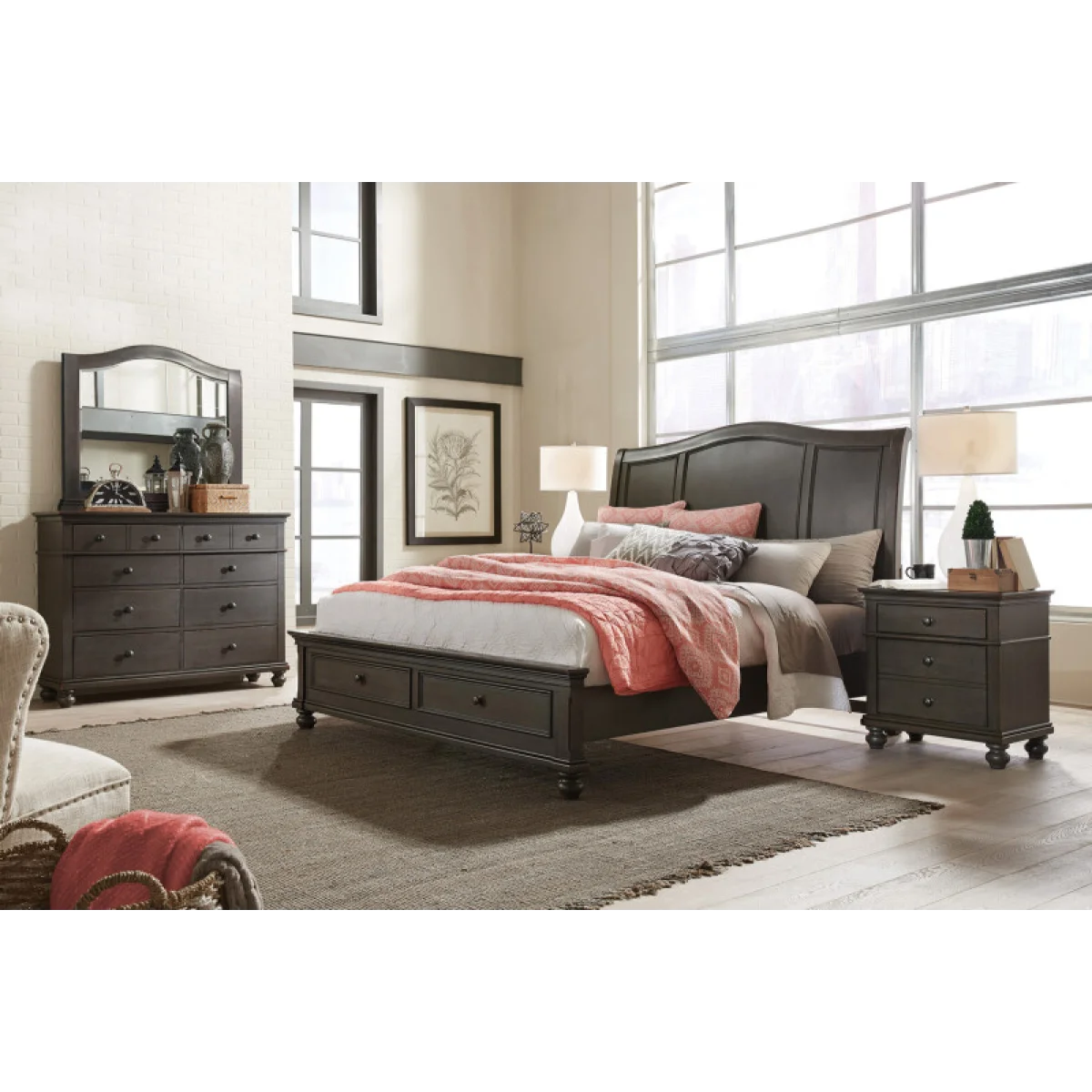 Oxford Queen Sleigh Hb Bed Parts Aspen Home 14